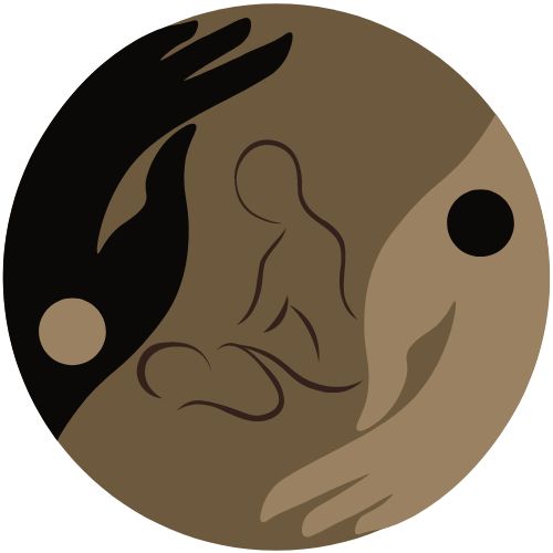 logo les mains sages brun